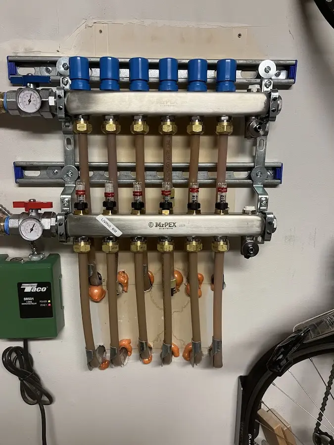 Plumber performing Gas Leak Detection at a residential property in Chippewa